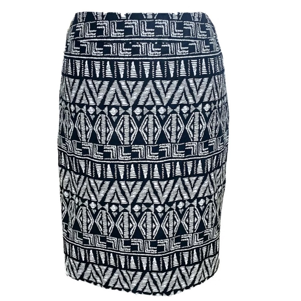 Cynthia Rowley Tribal Print Cotton Pencil Skirt